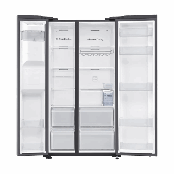 Samsung Side by Side 617L frigde_3 Geleira Samsung de 2 portas com Dispensador de água 617L, Prata