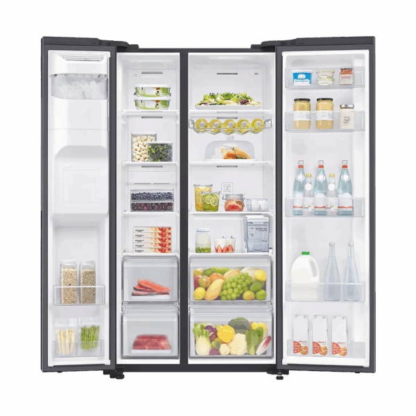 Samsung Side by Side 617L frigde_4 Geleira Samsung de 2 portas com Dispensador de água 617L, Prata