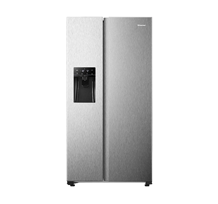 1 H690SS-IDL - Hisense Geleira 481L Side By Side C/Dispensador de Agua, Maquina Fazer Gelo