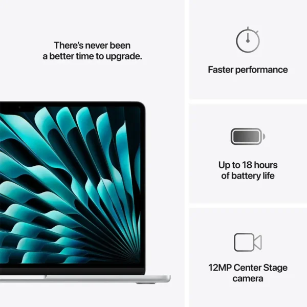 3 MC6J4 15-INCH MACBOOK AIR APPLE M4 CHIP WITH 10-CORE CPU AND 10-CORE GPU, 24GB, 512GB SSD - SILVER