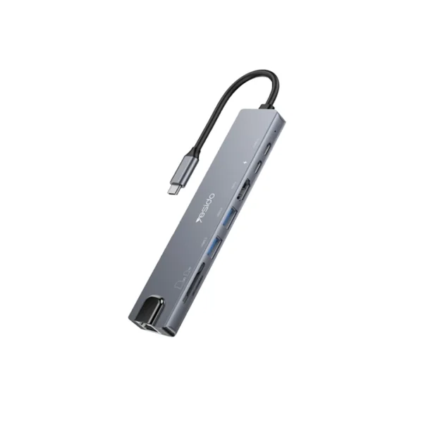 HB27 - Yesido - 8IN1 Hub adapter - Gray