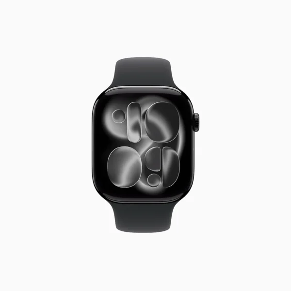 2 MEUX4AF/A APPLE WATCH SERIES 11 GPS 46MM JET BLACK ALUMINIUM CASE WITH BLACK SPORT BAND - M/L